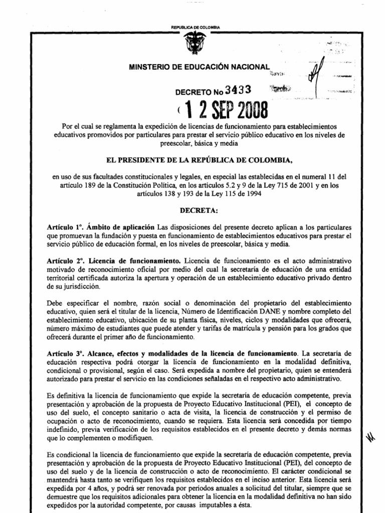 Requisitos para Jardines Infantiles en Colombia | PDF | Educación de la ...