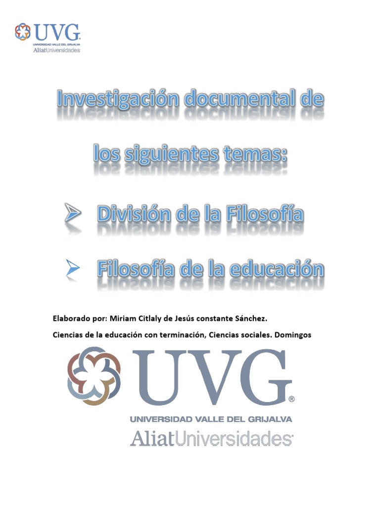 Division De La Filosofia Filosofia De La Pdf Pdf Axiología Metafísica