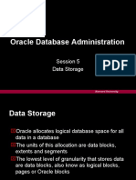 Oracle Database Administration: Session 5 Data Storage
