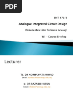 Analogue Integrated Circuit Design