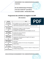 Programme Stage DSP-EHS