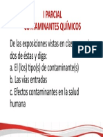 I Parcial de Contaminantes Químicos