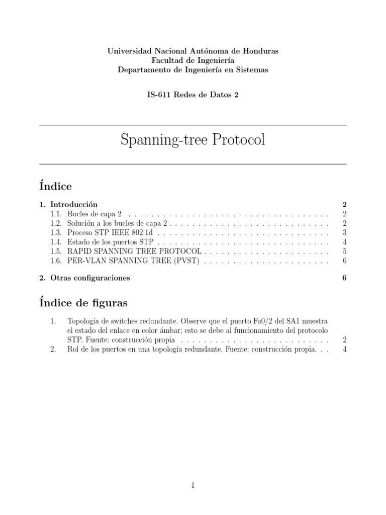 Resumen Spanning Tree Protocol STP PDF | PDF | Red de arquitectura ...