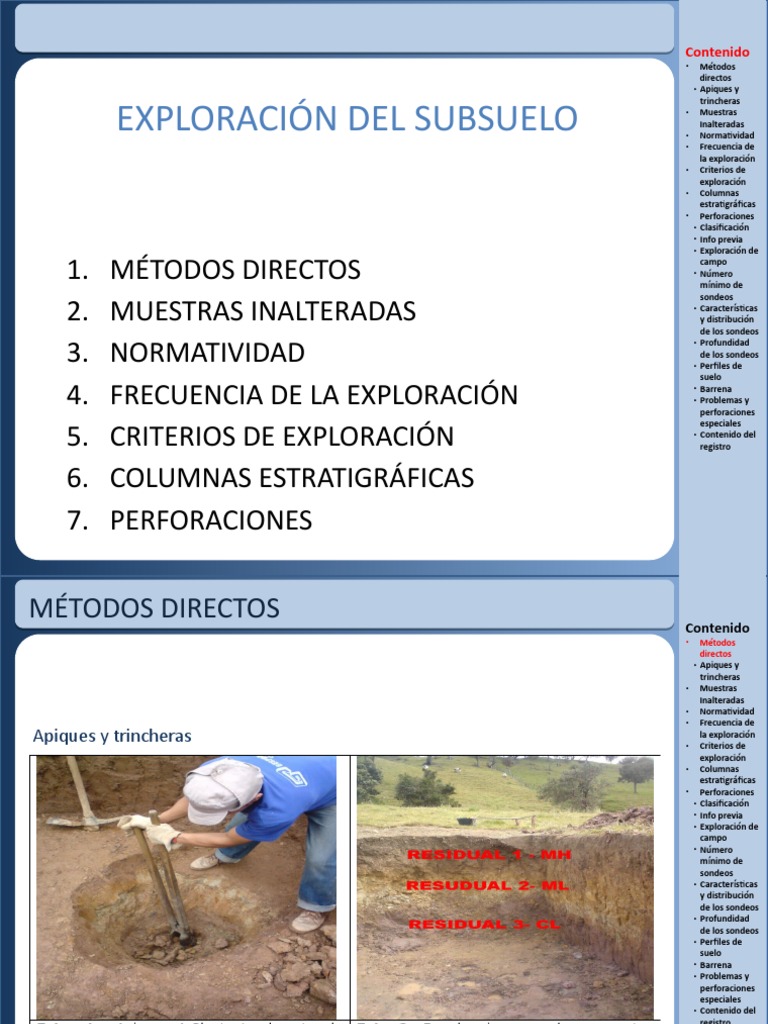 02 5 Exploracion Del Subsuelo Desarrollo Descargar Gratis Pdf