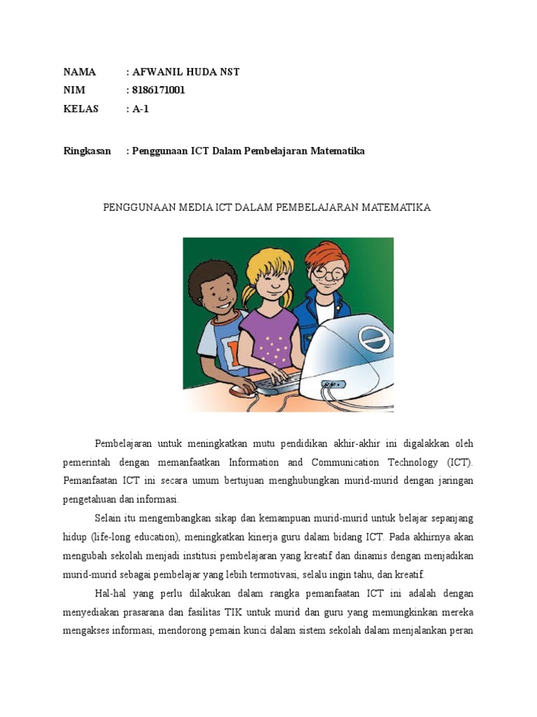 ICT Tingkatkan Pembelajaran Matematika | PDF | Seni | Komputer