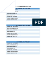 Formatos de Informacion para Partidas