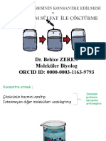 Proteinlerin Konsantre Edilme Metodları-Amonyum Sülfat Çöktürmesi Dr. Behice ZEREN