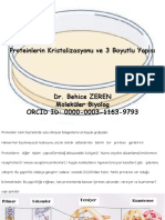Proteinlerin Kristalizasyonu Ve 3 Boyutlu Yapısı Dr. Behice ZEREN