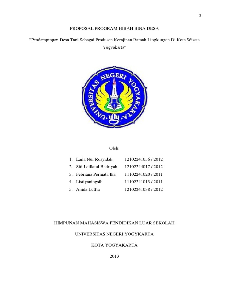 Contoh Proposal Program Hibah Desa PDF | PDF | Teknologi & Rekayasa