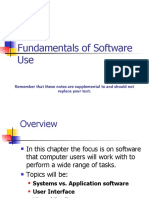 Fundamentals of Software Use: Remember That These Notes Are Supplemental To and Should Not Replace Your Text