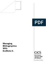Managing Bibliographies With Endnote X.: Bob Booth January 2008 Ap-Enote5