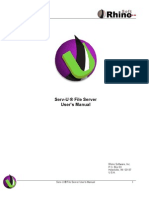 Serv-U ® File Server User's Manual: Rhino Software, Inc. P.O. Box 53 Helenville, WI 53137 U.S.A