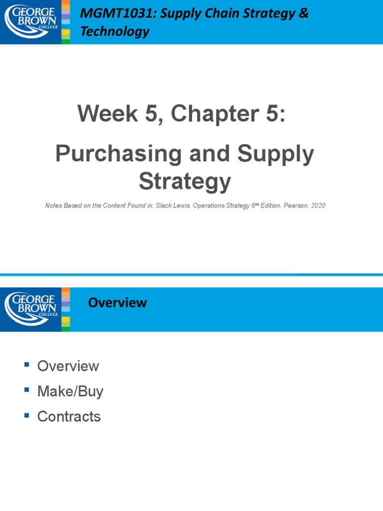 Supply Chain Strategy Insights | PDF | Supply Chain | Outsourcing