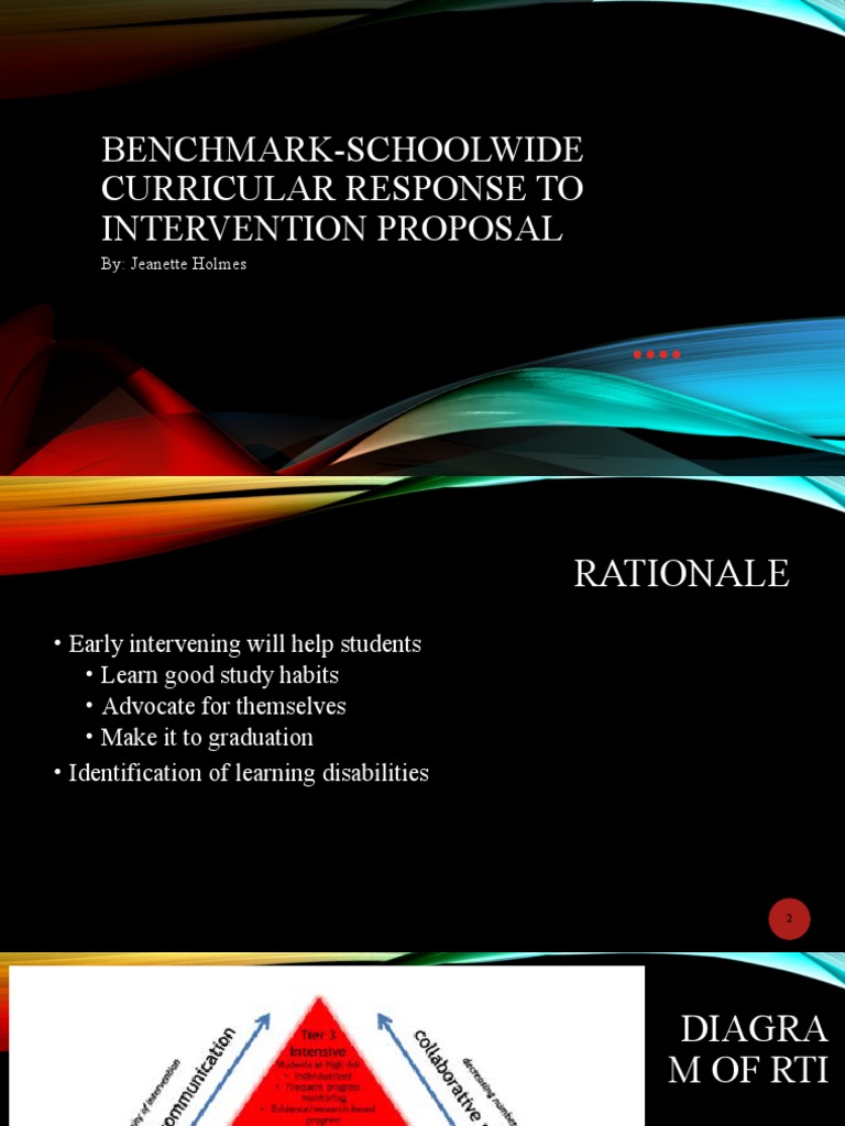 Benchmark-Schoolwide Curricular Response To Intervention Proposal | PDF ...