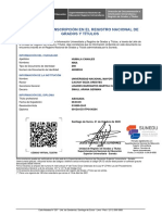 Constancia de Inscripcion Del Titulo Profesional - Nina Humala PDF