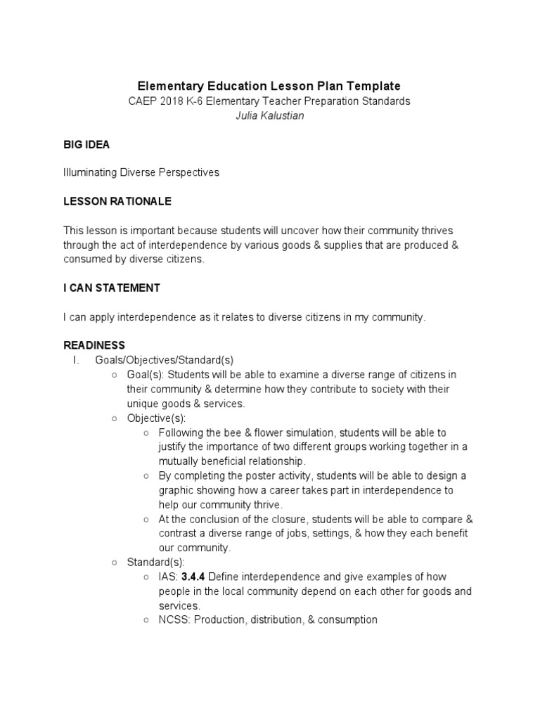 Social Studies Lesson Plan 2 PDF Flowers Bees