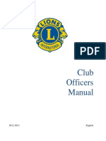 Club Officers Manual: 2012-2013 English