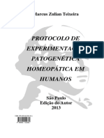 Protocolo de Experimentação Patogenética Homeopática em Humanos - Dr. Marcus Zulian Teixeira