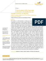 Factors Associated With Parental Self-Medication of Antibiotics in Health Centers of Manila