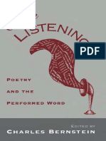 Charles Bernstein - Close Listening_ Poetry and the Performed Word-Oxford University Press, USA (1998).pdf