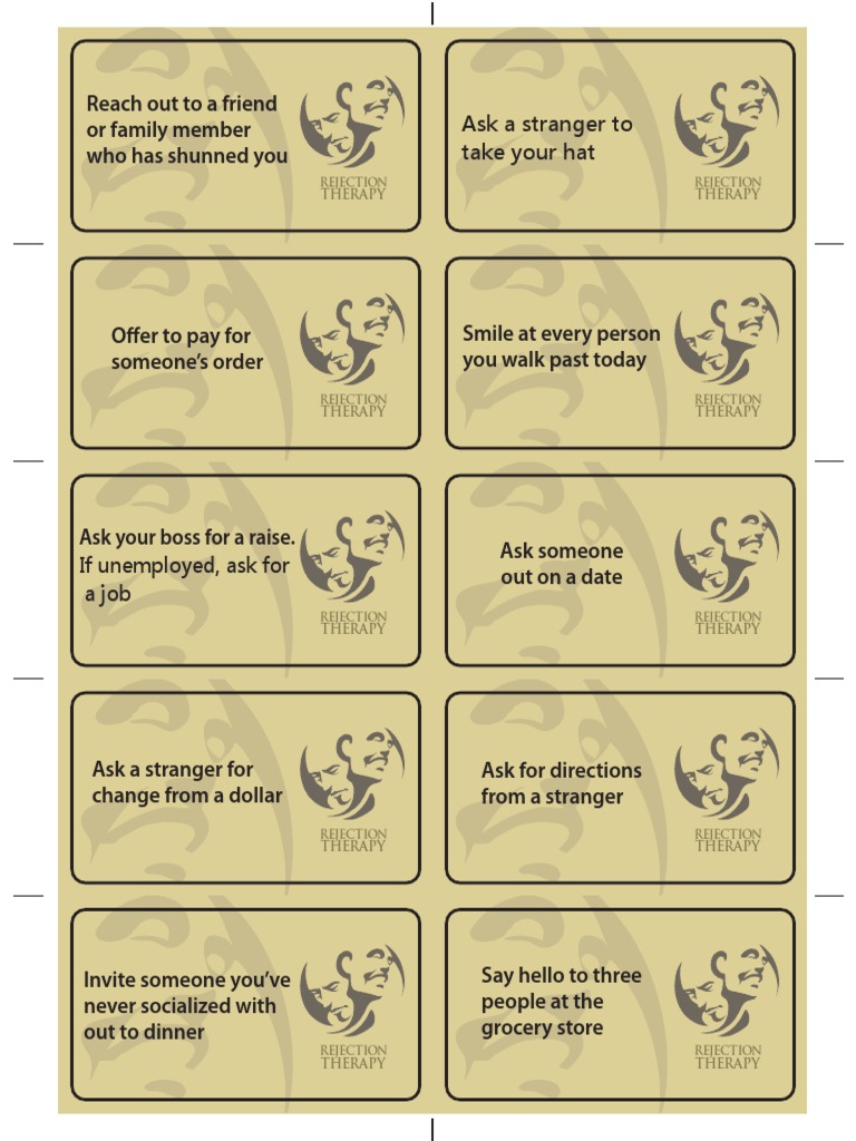 Rejection Therapy Activities Guide | PDF | Business