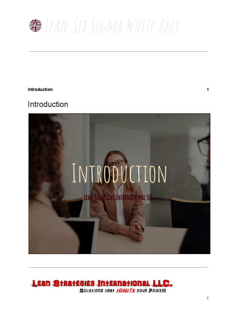 Introduction Lean Six Sigma White Belt | PDF | Six Sigma | Business