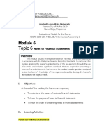 Module 6 - Notes To Financial Statements - Organized PDF