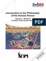 Signed Off - Introduction To Philosophy12 - q2 - m5 - Freedom of The Human Person - v3 PDF