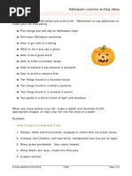 Halloween List: Halloween Creative Writing Ideas
