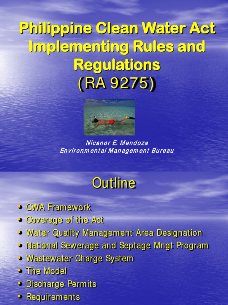 Cwa Irr Clean Water Act Pdf Sewage Wastewater