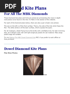 Diamond Kite Plans