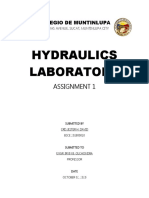 Hydraulics - Laboratory Assignment 1