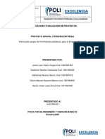 Tercera Entrega, Formulacion y Evaluacion de Proyectos PDF