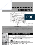 3500W Portable Generator: Important