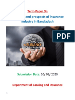 Problems and Prospects of Insurance Industry in Bangladesh: Term-Paper On