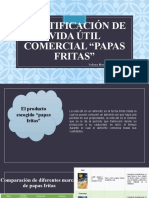 Identificación de Vida Útil Comercial Papas