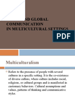 Local and Global Communication in Multicultural Settings