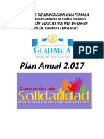 PLAN ANUAL DE LA COMISIÓN DE SOLIDARIDAD 2017