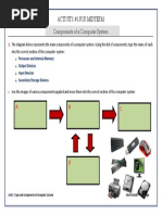 Activity #1 For Midterm Components of A Computer System