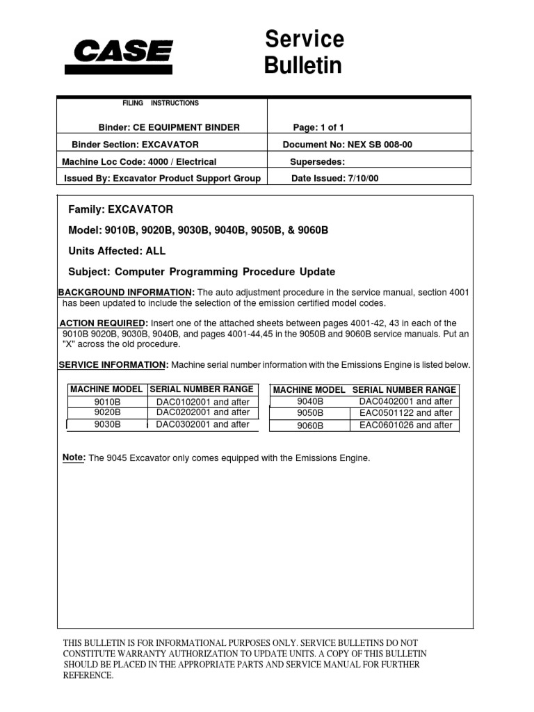 Exc 9030B Mod. Controlador Nexsb00800 - 60KB | PDF | Throttle ...