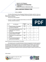 Department of Education: Technical Assistance Feedback Form