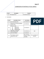 Proforma For Submission of Material For Routine Testing of Soil Sample