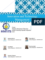 Innovation and Technology Management: Dosen: Magister Manajemen Teknologi Institut Teknologi Sepuluh Nopember 2020