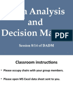 Data Analysis and Decision Making: Session 8/14 of DADM