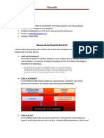 5to 4ta Filosofía - Ramas Parte II. Se Realiza en Una Clase