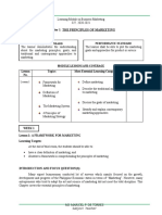 Chapter 1: The Principles of Marketing: Content Standard Performance Standard