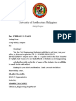University of Southeastern Philippines: For. Whelson C. Pasos