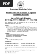 Provisional Admission Notice 20 21 17 Aug 2020