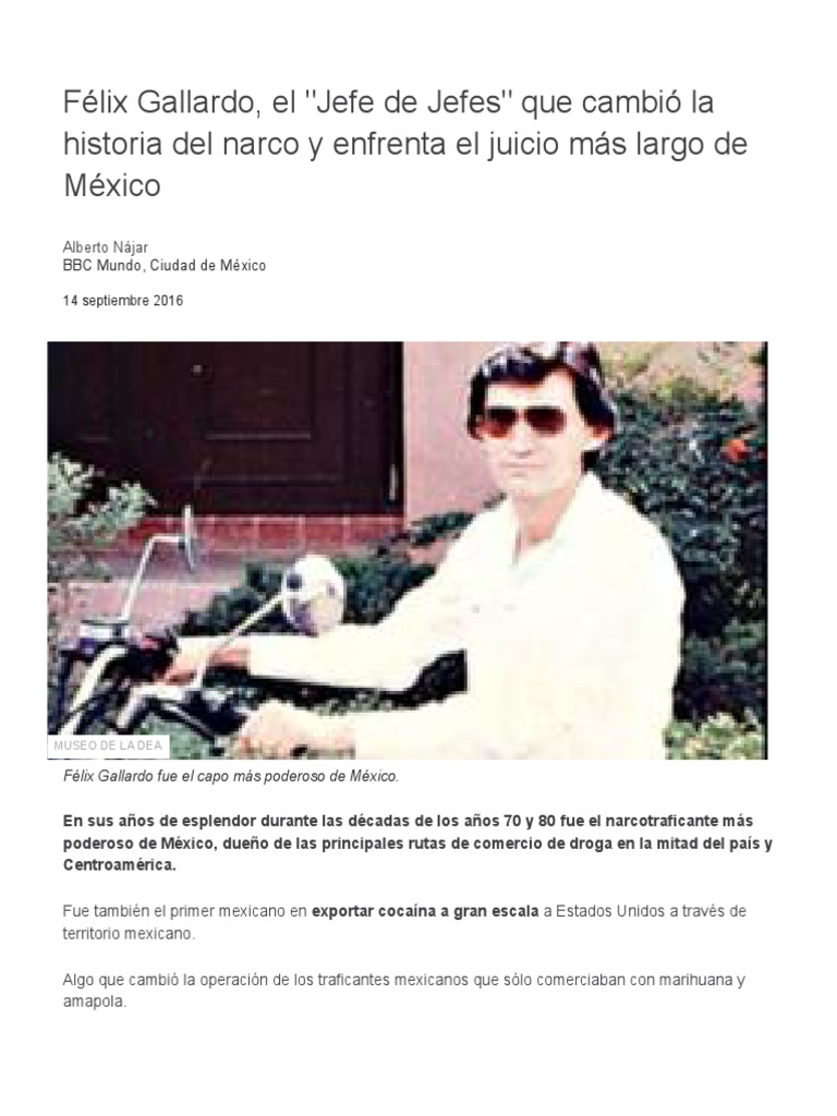 Félix Gallardo, El - Jefe de Jefes - Que Cambió La Historia Del Narco y ...