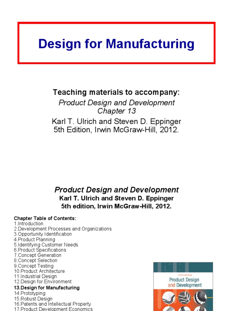 Design For Manufacturing: Teaching Materials To Accompany | PDF | Screw ...